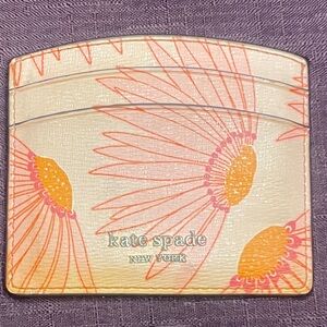 Kate Spade Floral Card Holder - Cream and Pink